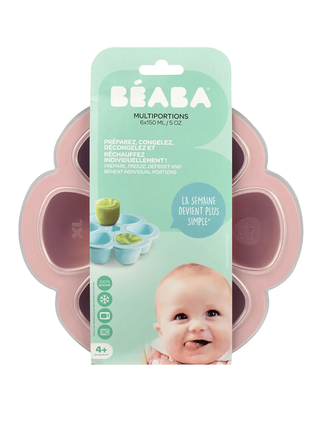 Silikonowy pojemnik do mrożenia 150 ml x 6 Beaba BEBE Concept 