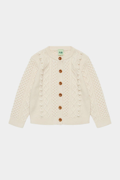Gilet Aran en laine mérinos ECRU