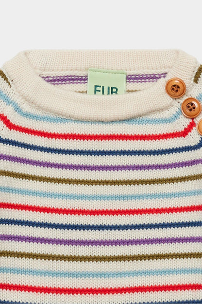 Sweter niemowlęcy z wełny merino ANNIVERSARY STRIPE