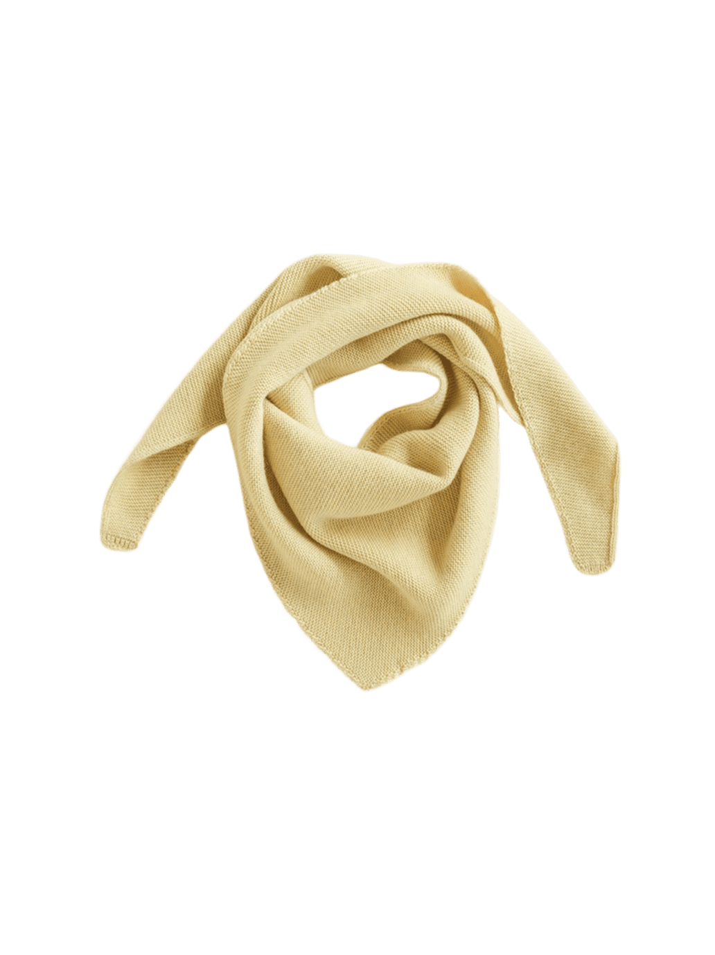 Trojúhelníkový merino šál Josephina LIGHT YELLOW