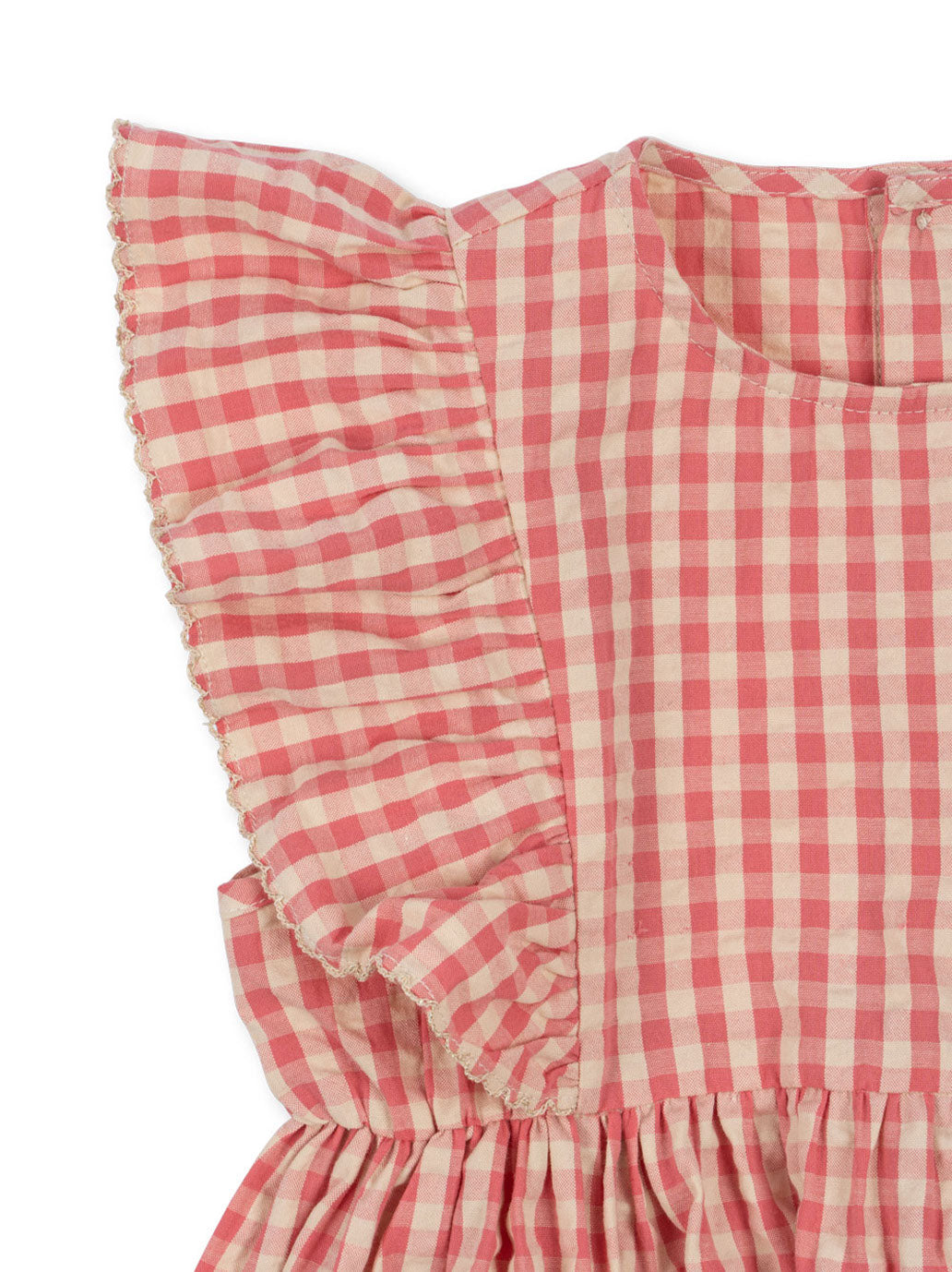 Vestido con volantes de Kim FLAMINGO PLUME CHECK