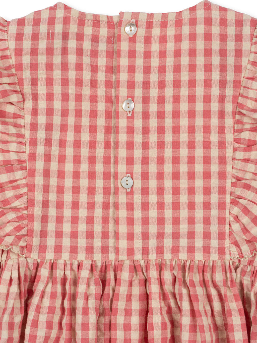 Vestido con volantes de Kim FLAMINGO PLUME CHECK