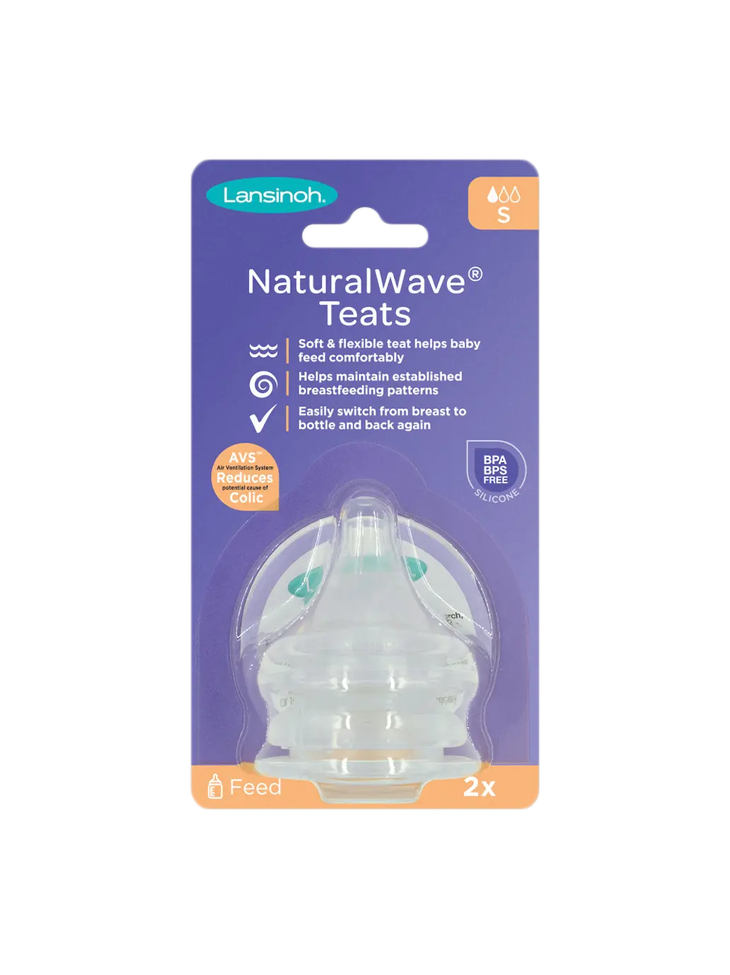 smoczki do szklanej butelki Lansinoh Natural Wave® 2 szt Lansinoh BEBE Concept 