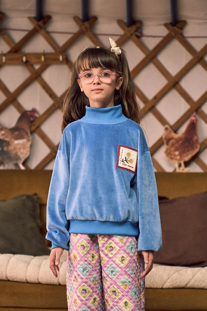 Postcard Velvet Sweater Blue BLUE