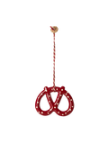 Metal christmas tree ornament PRETZEL DOTS