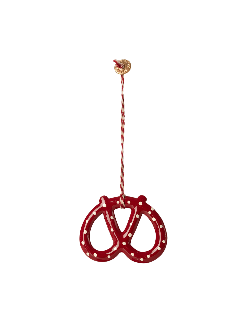 Metall Christbaumschmuck 1 Stk. PRETZEL DOTS