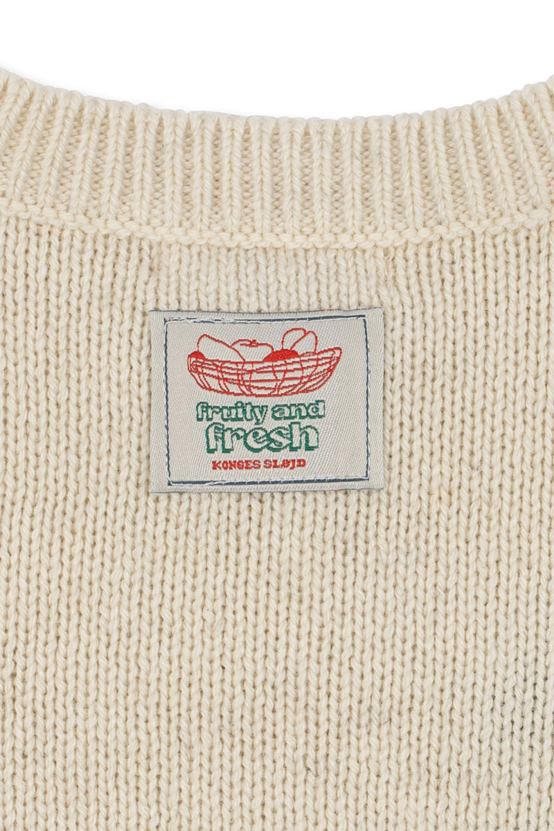 Fruchtiger Cardigan mit Verzierungen