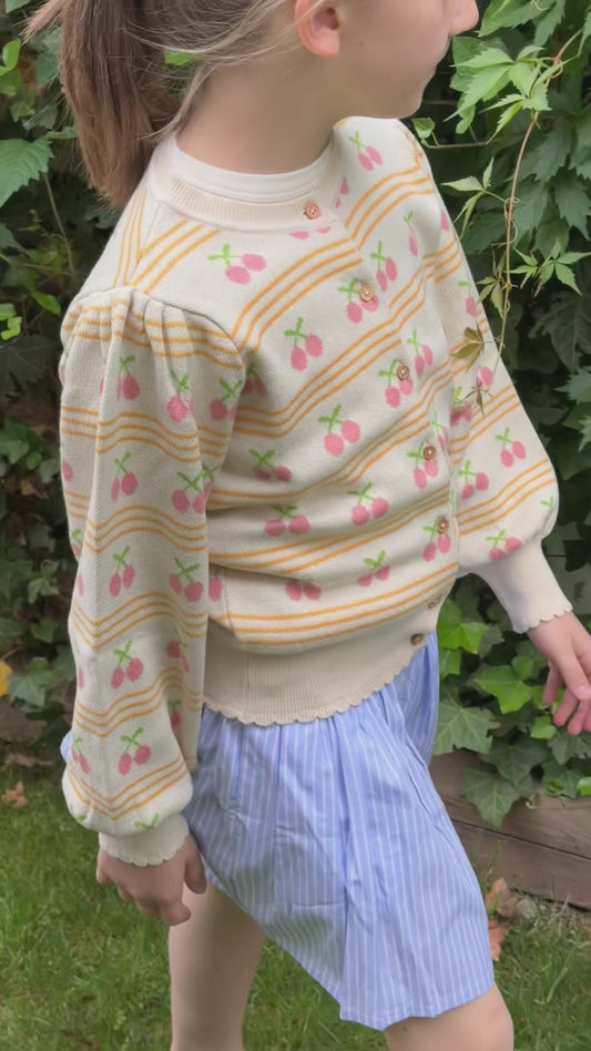 Cerises Cardigan RAYURE CERISES