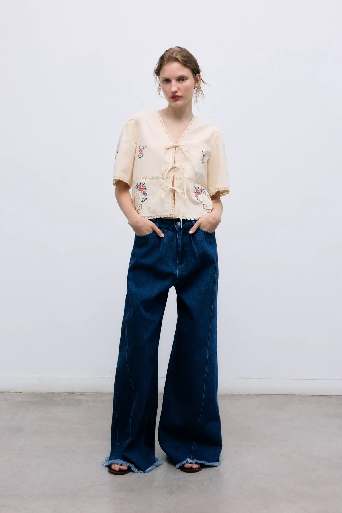 Narcise Woman Blouse Ecru The New Society BEBE Concept 