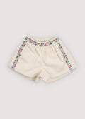 Malva Short Flower Embroidery Natural Denim The New Society BEBE Concept 