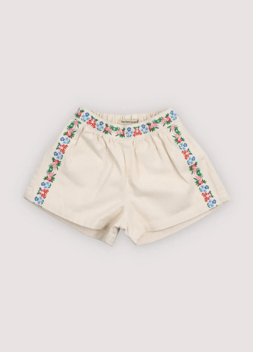 Malva Short Flower Embroidery Natural Denim The New Society BEBE Concept 