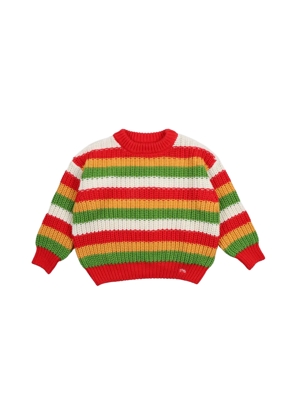 Lantana Pullover Tulpenrot Strickstreifen tabela_the_new_society
