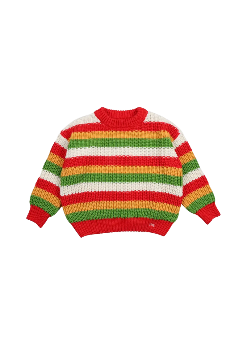 Maglione Lantana a righe rosse tulipano