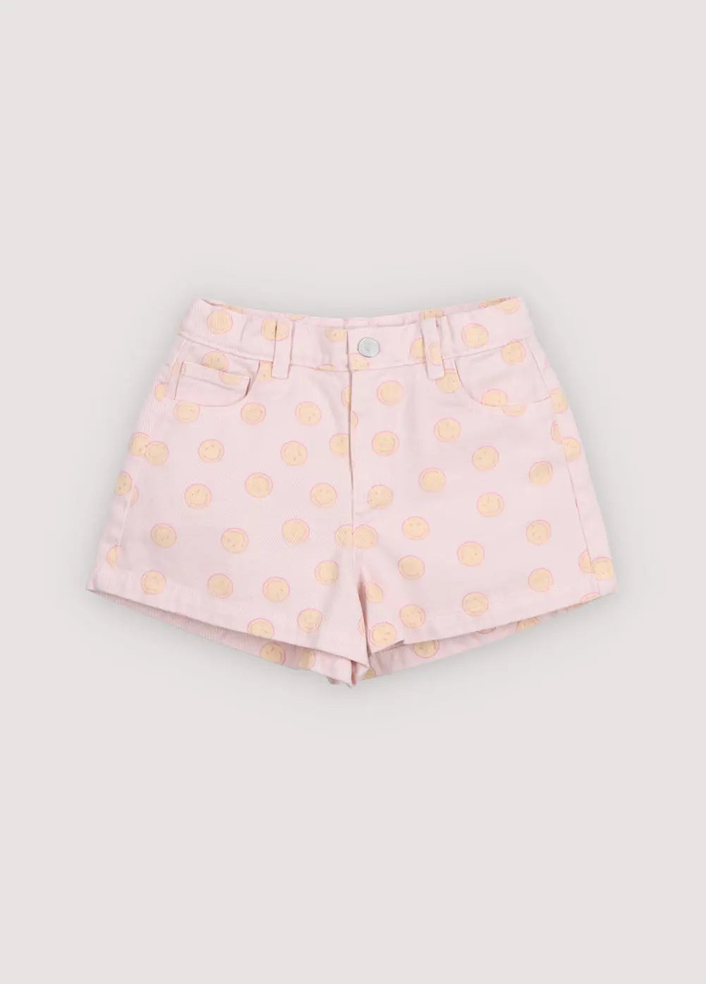Smiley Denim Short Smiley Print The New Society BEBE Concept 