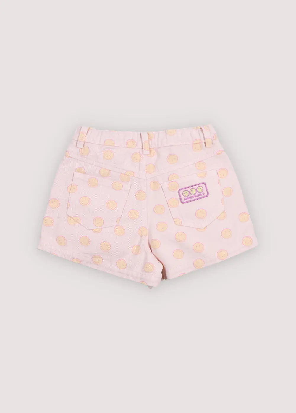 Smiley Denim Short Smiley Print The New Society BEBE Concept 