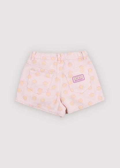 Smiley Denim Short Smiley Print The New Society BEBE Concept 