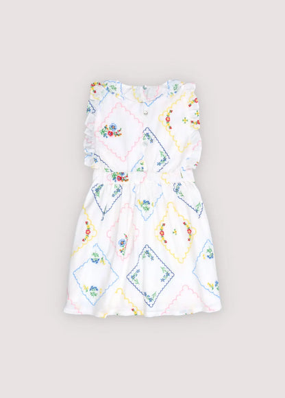 Jacinthe Dress Multicolor Embroidery The New Society BEBE Concept 