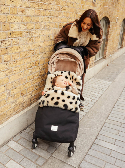 Wasserdichter Puffmuff mit Merinowolle LEOPARD