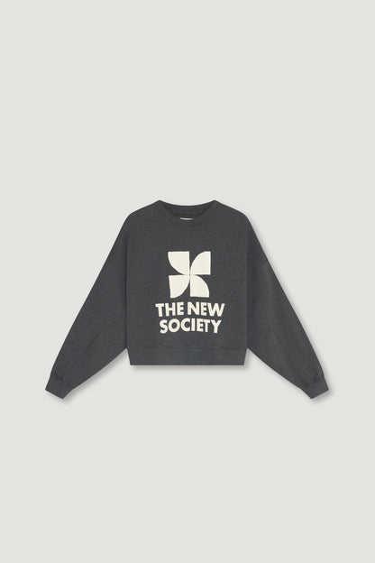Sweat-shirt à logo TNS gris foncé chiné DARK GREY MELANGE