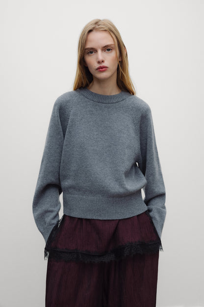 Breeze Damenpullover Hellgrau Melange LIGHT GREY MELANGE
