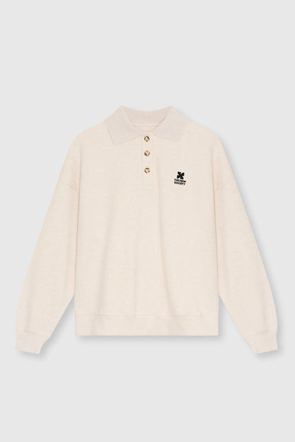 Dámské polo tričko TNS Logo Whisper White Melange WHISPER WHITE MELANGE