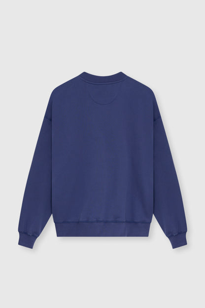 TNS Logo Rib Collar Woman Sweatshirt Blue Dephts BLUE DEPHTS