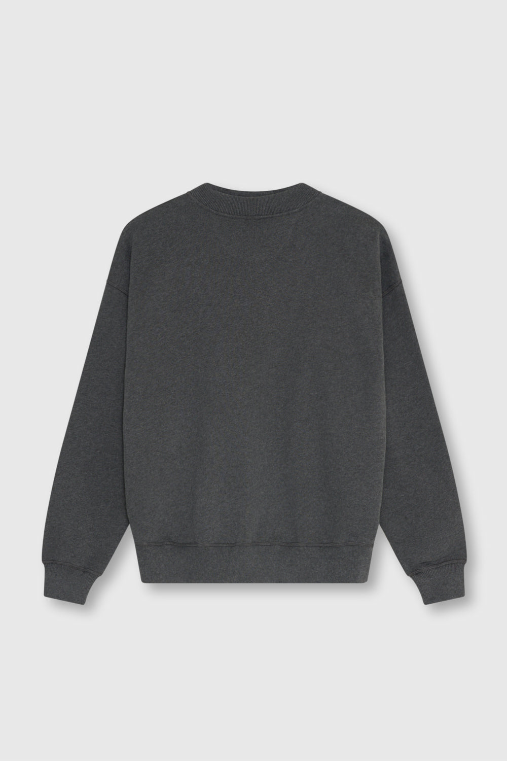 TNS Logo Rippkragen Damen Sweatshirt Dunkelgrau Melange DARK GREY MELANGE