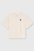 TNS Logo Damen-T-Shirt, Flüsterweiß meliert WHISPER WHITE MELANGE